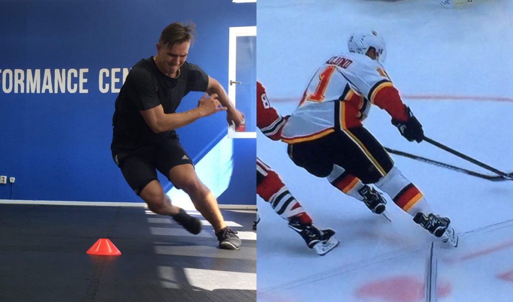 Hockeyspelaren Mikael Backlund tärnar fysträning på Sport Performance Center i Västerås